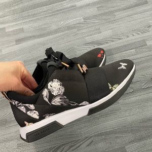 Black floral Ted Baker sneakers